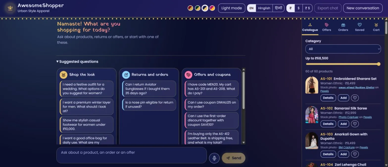 Screenshot of AwesomeShopper